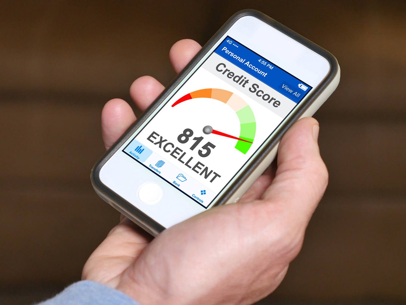 Checking a Credit Score on Smart Phone Checking a Credit Score on Smart Phone